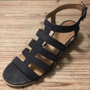 Franco Sarto block heel navy Oriele sandals